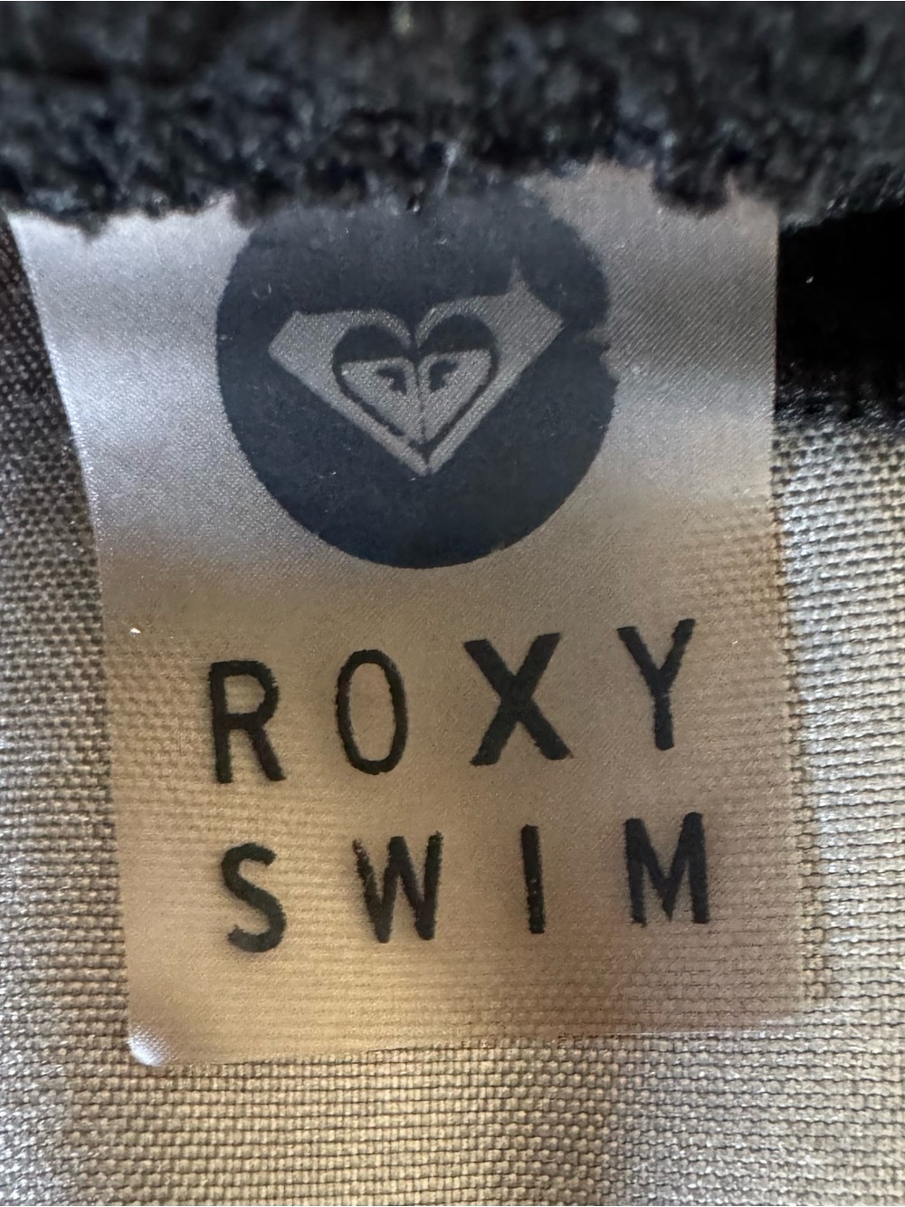 Roxy Black Swim Label Top Crochet, Gold ROXY on outside - Picture 5 of 9